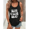 thumbnail image 1 of Blue Collar Brat Tank Top– Funny Blue Collar Wife Tank , Sassy Working Class Babe Top, Cute Country Girl Graphic Top, 1 of 6