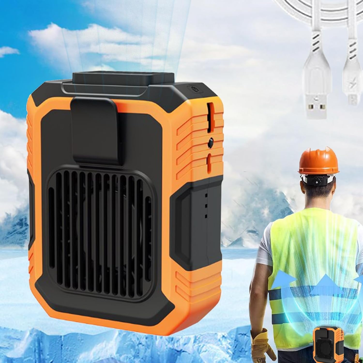 Blue Collar Breeze Portable Waist Fan, Portable Mini Blue Collar