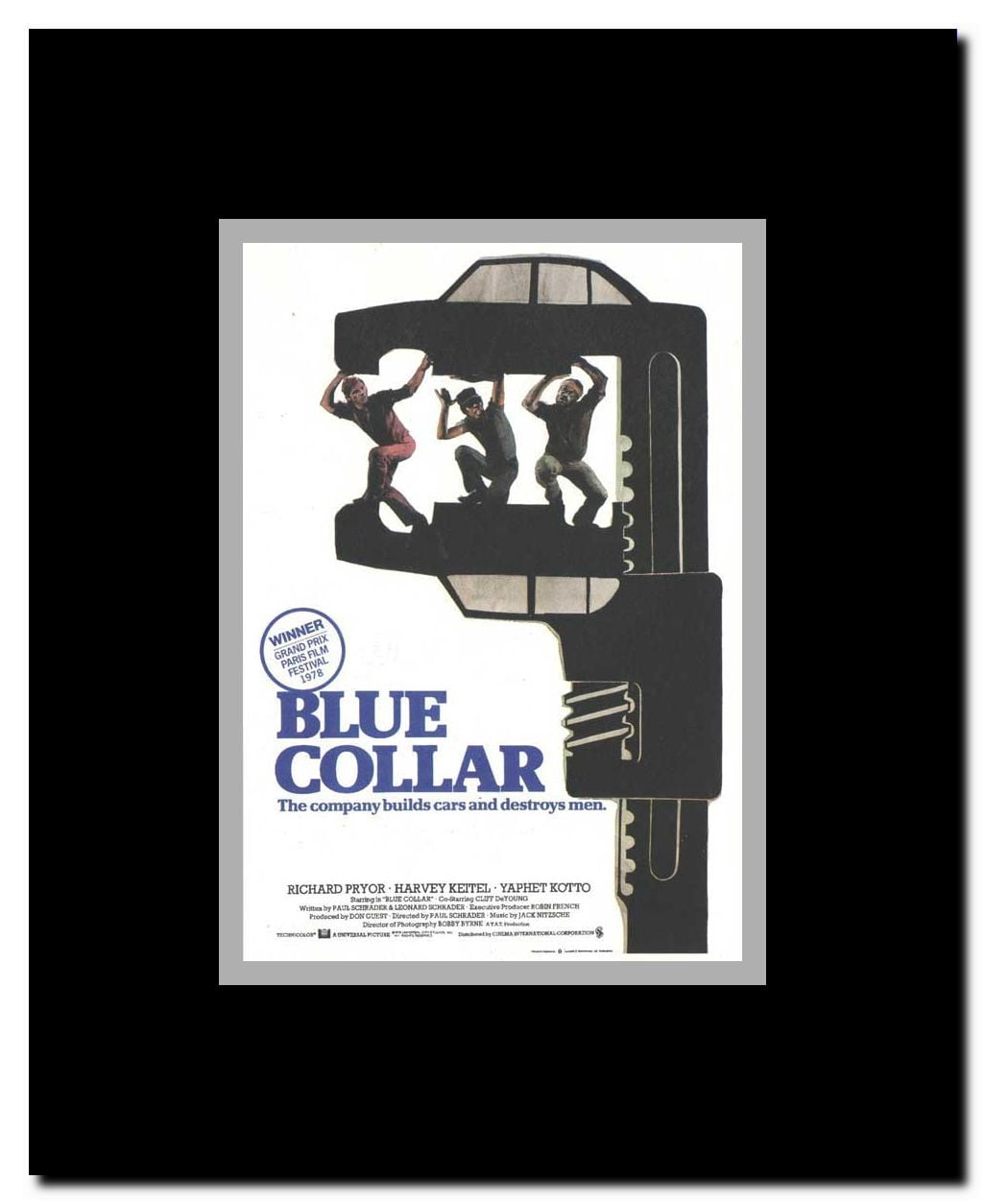 Blue Collar Framed Movie Poster