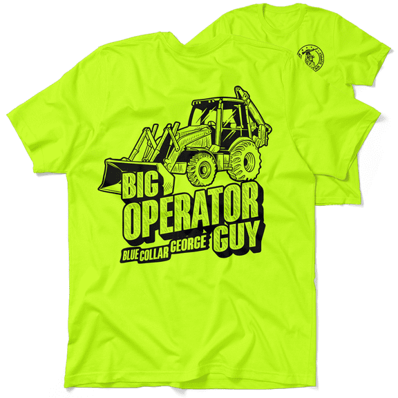 Blue Collar George Big Operator - Safety Yellow T-Shirt