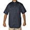 Blue Collar Outlet Men's Western Shirt Navy Short Sleeve with Buttons (No Snaps) Uniform, Work Shirt, 65% Poly 35% Cotton Twill with Soil Release