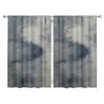 thumbnail image 1 of Blue Color Block Curtains-blackout Curtains Bedroom Decor Living Room Darkening Grommet Window Drapes 2 Panels Set 52"x 84", 1 of 2