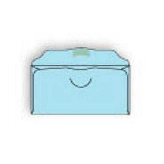 Blue Colored Church Offering Envelopes, 3-1/8" x 6-1/4", Prism Pastel Sulphite (FSC Certified), 20 lb, Vellum Finish, Side Seams, Half Circle Die Cut, Scalloped Flap - Box of 1,000 Envelopes