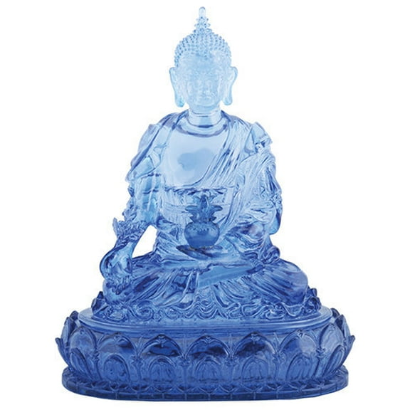Blue Colored Medicine Buddha Religious Shrine Decorative Statue