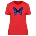 thumbnail image 1 of Blue Colorful Butterfly T-Shirt Women -Image by Shutterstock, Female x-Large, 1 of 2