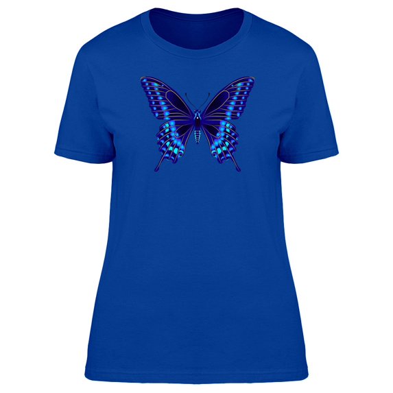 Blue Colorful Butterfly Tee Women's -Image by Shutterstock