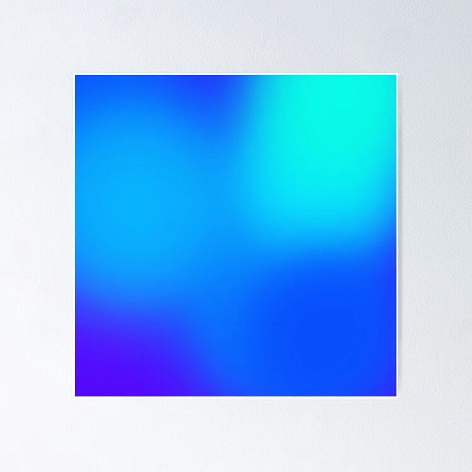 Blue Colorful Gradient Smooth Color Fade Transition Poster- Unframed ...