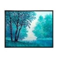 thumbnail image 1 of Blue Coloured Tree Impression By Riverside 32 in x 16 in Framed Painting Canvas Art Print, by Designart, 1 of 5