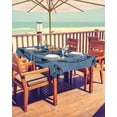 thumbnail image 1 of Blue Compass Nautical Outdoor Tablecloth - 54 Inch Round Dining Table Cover, Coastal Vintage Waterproof Outdoor Table Cloth with Umbrella Hole & Zipper for Picnic/Patio/Party, 1 of 1