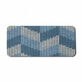 thumbnail image 1 of Blue Computer Mouse Pad, Nordic Scandinavian Cultural Pattern in Winter Colors Retro Style Traditional, Rectangle Non-Slip Rubber Mousepad X-Large, 35" x 15", Pale Blue White, by Ambesonne, 1 of 2