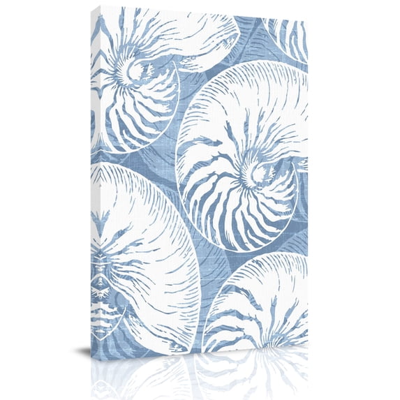 Blue Conch Canvas Wall Art for Living Room, Coastal Ocean Beach Summer ...