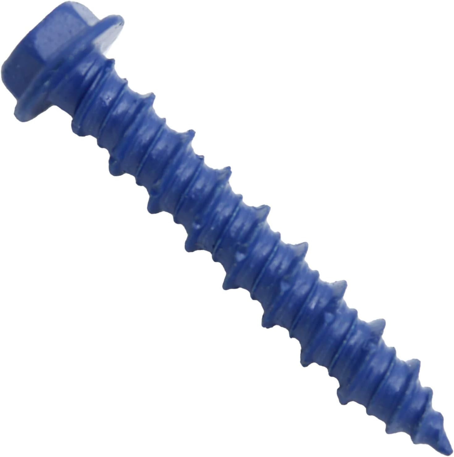 Blue Concrete Anchor Screws 3/16" x 11/4" Carbon Steel Hardened