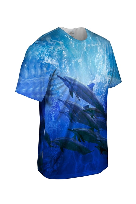 Blue Cool Dolphin Mens T-Shirt All Over Print