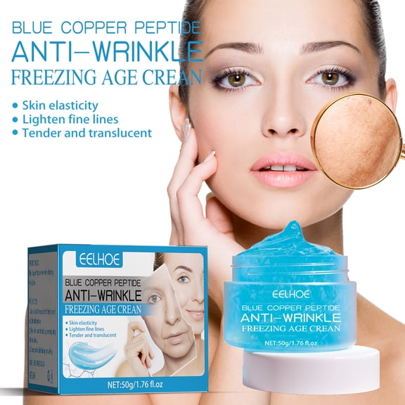 Blue Copper Peptide Anti-Wrinkle Age-Defying Cream Reduces Fine Lines, Anti-Wrinkle, Anti-Aging, Moisturizes, Brightens Skin Tone