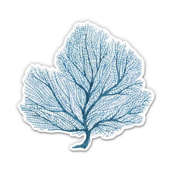 Blue Coral - 12" Vinyl Sticker Waterproof Decal