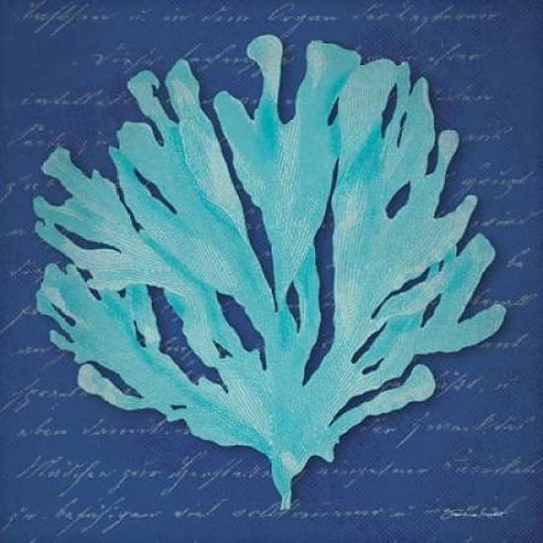Blue Coral Canvas Art - Stephanie Marrott (24 x 24)