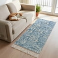 thumbnail image 1 of Blue Coral Coastal Kitchen Runner Rug 2'x4', Ocean Nautical Seaside Beach Washable Rug with Tassels, Non Slip Woven Cotton Bathroom Rugs Hallway Carpet for Foyer Bedroom Entry Back Door Decor, 1 of 9