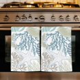 thumbnail image 1 of Blue Coral Coastal Kitchen Towels Set of 3, Summer Beach Ocean Starfish Conch Absorbent Dish Towels for Kitchen, Microfiber Hand Towel, Quick Drying Tea Towel for Cleaning Decorative Dishcloths, 1 of 7