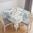 thumbnail image 1 of Blue Coral Coastal Table Cloth Waterproof Tablecloths, Summer Beach Ocean Starfish Conch Tablecloth Dining Table Cover for Kitchen Party Tabletop Outdoor, Square Tablecloth 54x54 Inch, 1 of 9