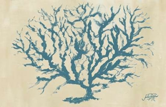 Blue Coral Rectangle I Canvas Art - Julie DeRice (24X36)