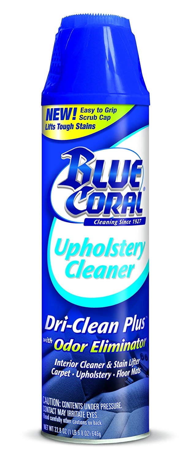 Blue Coral Upholstery Dri-Clean Plus with Odor Eliminator Automotive Cleaners, 22.8 oz