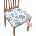 thumbnail image 1 of Blue Corals Chair Seat Covers for Dining Room Stretch Chair Seat Covers Set of 4, Chair Seat Protector Cushion Slipcovers for Kitchen Restaurant Office Nautical Coastal Tropical Reef Ombre Green, 1 of 6
