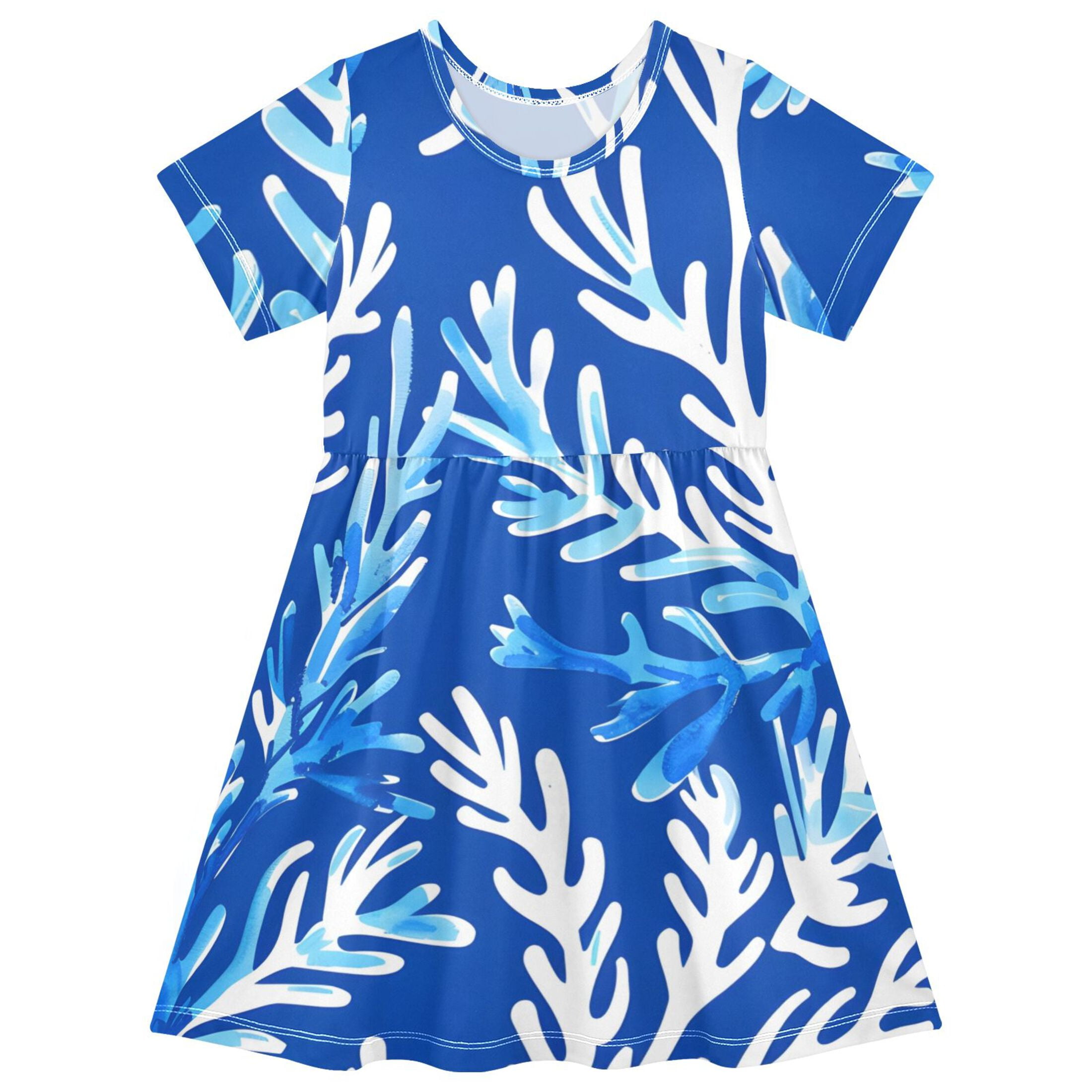 Girls Blue A-Line Dress