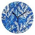 thumbnail image 1 of Blue Corals Round Wall Clock Silent Analog Battery Operated Black Pointer Home Decor 9.84" Diameter, 1 of 11