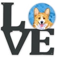 thumbnail image 1 of Blue Corgi Metal Wall Artwork LOVE, 1 of 2