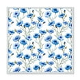 thumbnail image 1 of Blue Cornflowers With Green Leaves On White II 30 in x 30 in Framed Painting Canvas Art Print, by Designart, 1 of 5