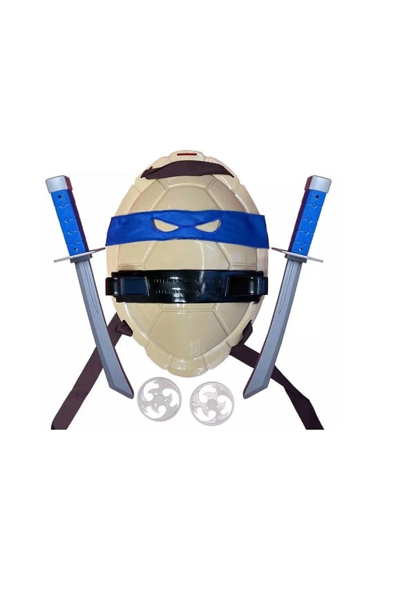 Blue Cosplay Costume Set for Kids Boys and Girls Inspired by Ninja Turtle Superheroes, Including Accessories
