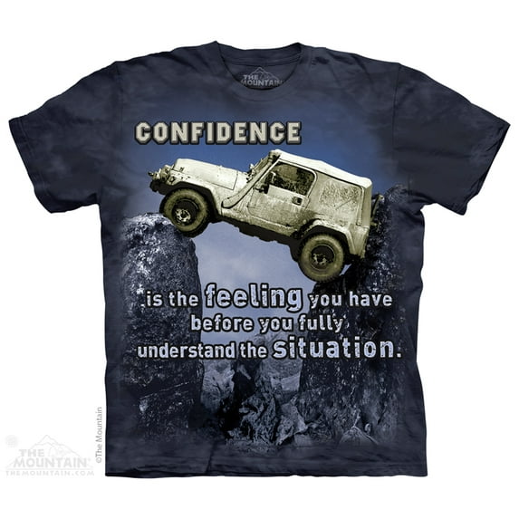 Blue Cotton Jeep Outdoor Design Novelty Parody Adult T-Shirt