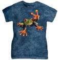 thumbnail image 1 of Blue Cotton Victory Frog Design Novelty Parody Womens T-Shirt, 1 of 2