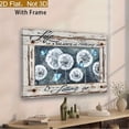 thumbnail image 1 of Blue Country Chic Framed Canvas Wall Art - "Life is a Balance of Holding On & Letting Go" Inspirational Quote Poster with White Dandelions & Blue Butterflies, Gallery-Wrapped Painting in Rustic Wood, 1 of 10