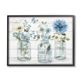 thumbnail image 1 of Blue Country Jar Bouquets Botanical & Floral Graphic Art Black Framed Art Print Wall Art, 1 of 7