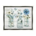 thumbnail image 1 of Blue Country Jar Bouquets Botanical & Floral Graphic Art Luster Gray Framed Art Print Wall Art, 1 of 6