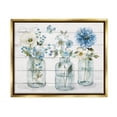 thumbnail image 1 of Blue Country Jar Bouquets Botanical & Floral Graphic Art Metallic Gold Framed Art Print Wall Art, 1 of 6