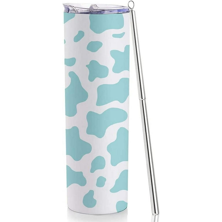 Cow Print Tumbler with Lid and Straw Stainless Steel Insulated Thermal Slim  Cows Skinny Tumbler 20 o…See more Cow Print Tumbler with Lid and Straw