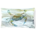 thumbnail image 1 of Blue Crab #2 Watercolor Canvas Fabric Decorative Pillow, 1 of 1