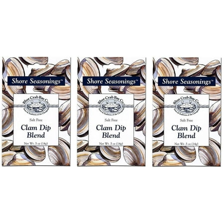 Blue Crab Bay Co. Clam Seafood Dip Blend - .5 Oz Packets (Pack of 3)