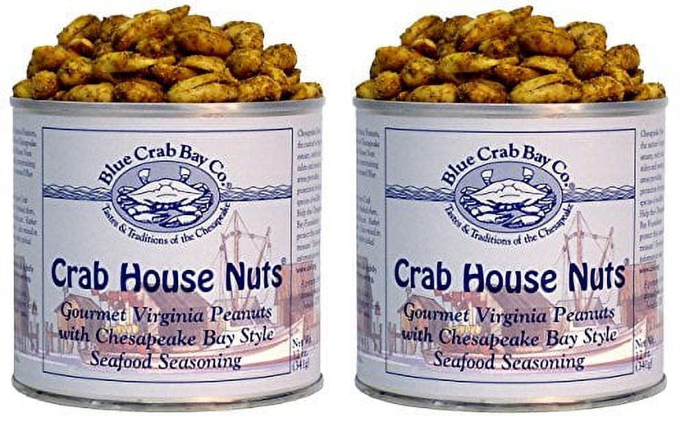 Blue Crab Bay Co. Crab House Nuts - 12 Oz Tin (Pack of 2)