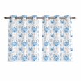 thumbnail image 1 of Blue Crab Coastal Kitchen Curtains Short 54 Inch Length, Summer Beach Nautical Coral Starfish Grommet Top Bedroom Living Room Curtains, Light Filtering Cafe Curtain Drapes 2 Panels Set 84''x54'', 1 of 9