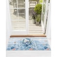 thumbnail image 1 of Blue Crab Front Door Mat Ocean Coral Starfish Vintage Wood Grain Welcome Doormat Indoor Outdoor Entrance Floor Mat Non-Slip Washable Runner Rug for Front Porch Decor 18x60 Inch, 1 of 6