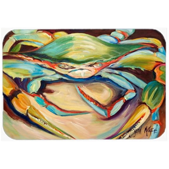 Blue Crab Glass Cutting Board- Large