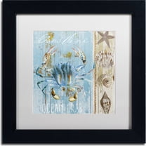"Blue Crab II" Canvas Art by Color Bakery, White Matte, Black Frame