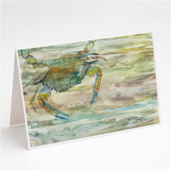 Blue Crab Sunset Greeting Cards & Envelopes - Pack of 8