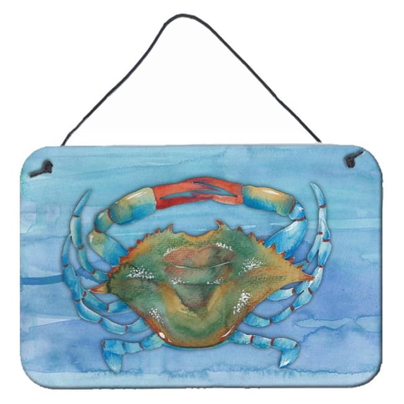 Blue Crab Wall Or Door Hanging Prints - Multi Colored - 8 x 12 in.