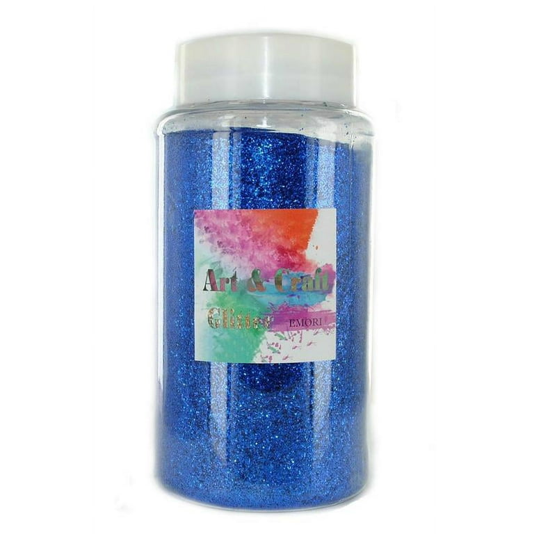 Blue) Craft Glitter 1.10 Pound (500 Gram) Bottle for Craft and