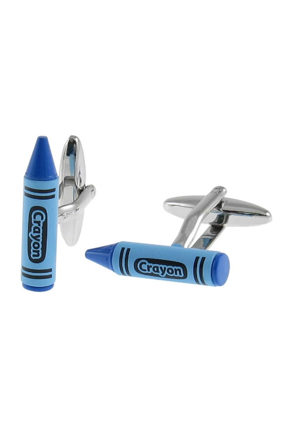 Blue Crayon Cufflinks by Cuff-Daddy