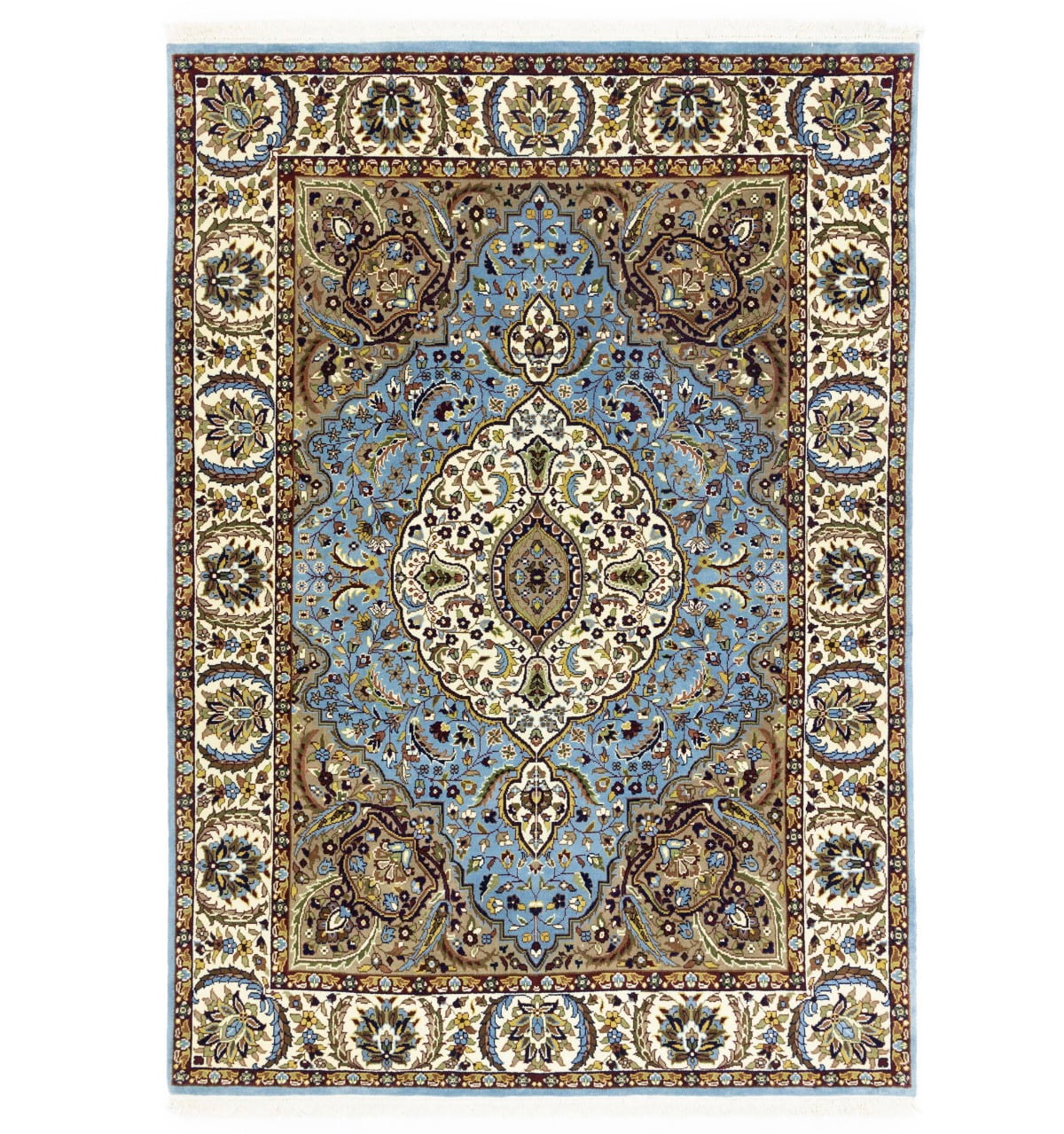 6x7 9 Rug Blue Cream Floral 5'6X7'9 Kirman Oriental Rug - Walmart.com